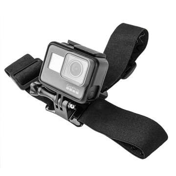 Stirnband, Helm, 2-in-1-Halterung für Telefon, GoPro Hero, DJI, SJCAM, EKEN Alogy Sportkameras, schwarz