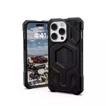 UAG Monarch - Schutzhülle für iPhone 14 Pro kompatibel mit MagSafe (Kohlefaser)