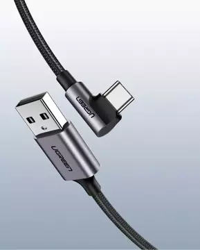 Ugreen abgewinkeltes Kabel USB - USB Type C 2m 3A grau (50942)