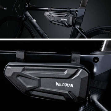 Wildman Hard Shell Bicycle Bag XT4 Koffertasche für ein Fahrrad unter dem Rahmen 1,5L Schwarz