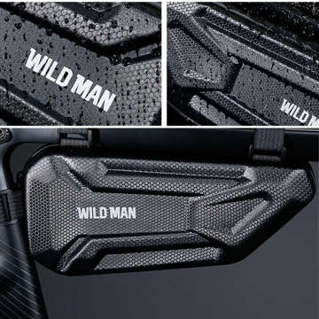 Wildman Hard Shell Bicycle Bag XT4 Koffertasche für ein Fahrrad unter dem Rahmen 1,5L Schwarz