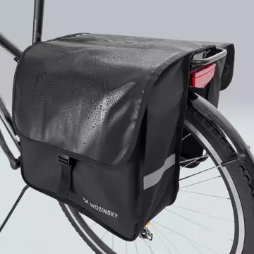 Wozinsky Doppel-Fahrradtasche 28 l schwarz (WBB34BK)