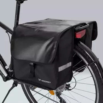 Wozinsky Doppel-Fahrradtasche 28 l schwarz (WBB34BK)