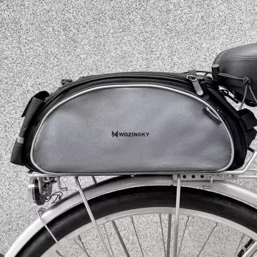 Wozinsky Fahrradträgertasche mit Schultergurt 13l schwarz (WBB1BK)