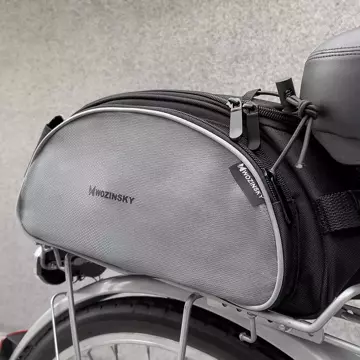 Wozinsky Fahrradträgertasche mit Schultergurt 13l schwarz (WBB1BK)