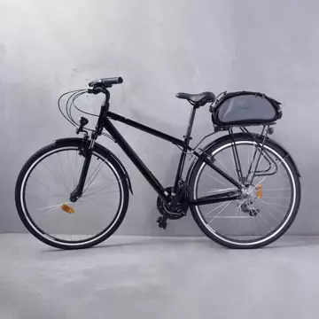 Wozinsky Fahrradträgertasche mit Schultergurt 13l schwarz (WBB1BK)