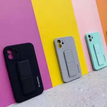 Wozinsky Kickstand Case Silikonhülle mit Ständer für iPhone 13 mini hellblau