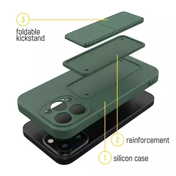 Wozinsky Kickstand Case Silikonhülle mit Ständer für iPhone 13 mini hellblau