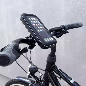 Wozinsky Telefonhalter für Fahrrad, Motorrad, Roller schwarz (WBHBK7)