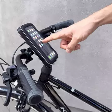 Wozinsky Telefonhalter für Fahrrad, Motorrad, Roller schwarz (WBHBK7)