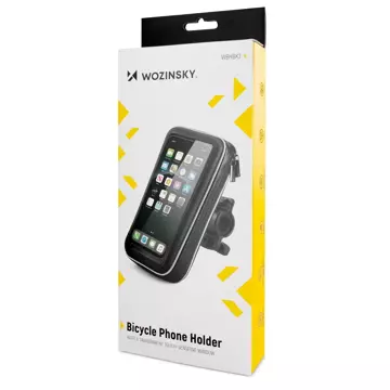 Wozinsky Telefonhalter für Fahrrad, Motorrad, Roller schwarz (WBHBK7)