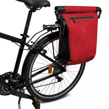 Wozinsky wasserdichter Rucksack für Fahrradkofferraum Fahrradtasche 2in1 23l rot (WBB31RE)