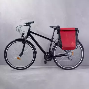 Wozinsky wasserdichter Rucksack für Fahrradkofferraum Fahrradtasche 2in1 23l rot (WBB31RE)