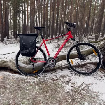 Wozinsky wasserdichter Rucksack für Fahrradkofferraum Fahrradtasche 2in1 23l rot (WBB31RE)