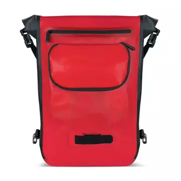 Wozinsky wasserdichter Rucksack für Fahrradkofferraum Fahrradtasche 2in1 23l rot (WBB31RE)