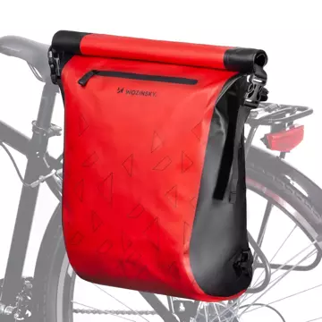 Wozinsky wasserdichter Rucksack für Fahrradkofferraum Fahrradtasche 2in1 23l rot (WBB31RE)