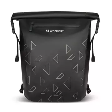 Wozinsky wasserdichter Rucksack für Fahrradkofferraum Fahrradtasche 2in1 23l schwarz (WBB31BK)