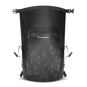 Wozinsky wasserdichter Rucksack für Fahrradkofferraum Fahrradtasche 2in1 23l schwarz (WBB31BK)