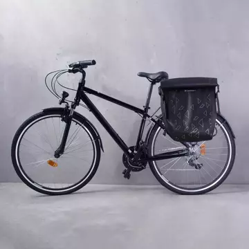 Wozinsky wasserdichter Rucksack für Fahrradkofferraum Fahrradtasche 2in1 23l schwarz (WBB31BK)