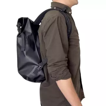 Wozinsky wasserdichter Rucksack für Fahrradkofferraum Fahrradtasche 2in1 23l schwarz (WBB31BK)