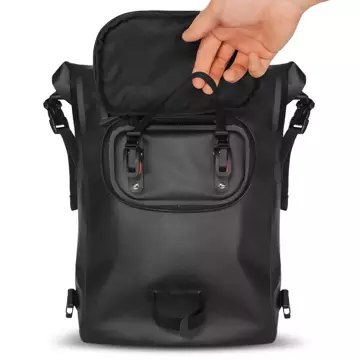 Wozinsky wasserdichter Rucksack für Fahrradkofferraum Fahrradtasche 2in1 23l schwarz (WBB31BK)