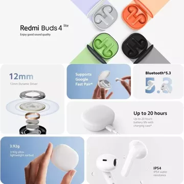 Xiaomi Redmi Buds 4 Lite kabellose Kopfhörer schwarz