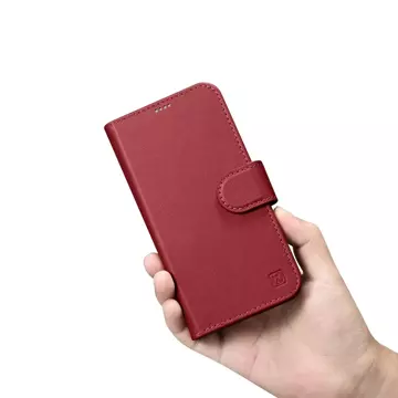 iCarer Wallet Case 2in1 Cover iPhone 14 Plus Anti-RFID Leder Flip Cover Rot (WMI14220727-RD)