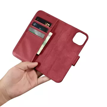 iCarer Wallet Case 2in1 Cover iPhone 14 Plus Anti-RFID Leder Flip Cover Rot (WMI14220727-RD)