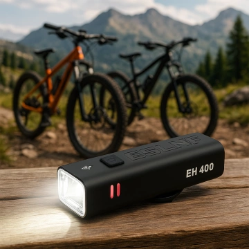 EH 400 LED-Fahrradfrontlicht, einstellbare 400 Lumen, 2000 mAh, wasserdicht, schwarz