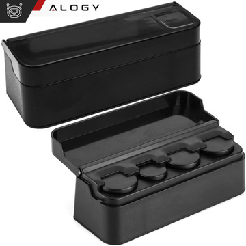 Kasetka na bilon bilonówka portfel organizer schowek na monety drobne do samochodu auta biura domu pudełko Alogy czarny