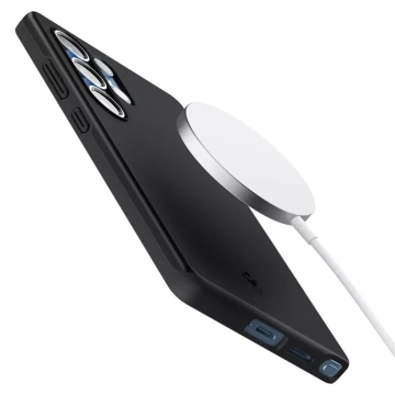 Samsung Galaxy S25 Ultra Schwarze Spigen Thin Fit Mag MagSafe Hülle