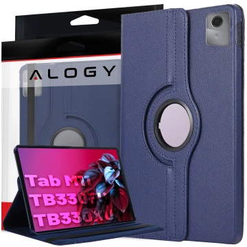 Etui 360 do Lenovo Tab K11 / K11E 11” M11 10.95" TB330FU / TB330XU / TB331FC obrotowe pokrowiec obudowa z klapką na tablet Case Alogy Granatowe