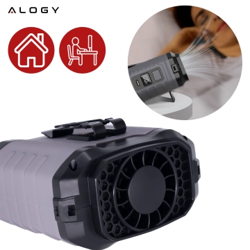 Ventilator mit Gürtelclip, 4000-mAh-Akku, 5 Geschwindigkeitsstufen, 8–40 Stunden Laufzeit, USB-Ladefunktion, geeignet für Baustellen, Outdoor-Aktivitäten, Wandern, Sommerarbeit, Powerbank