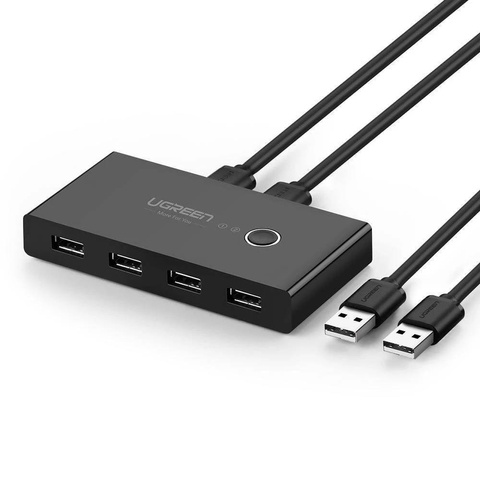 Switch przełącznik box UGreen HUB KVM USB 2x4 USB 2.0
