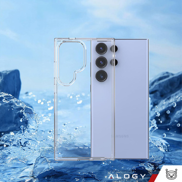 Etui do Samsung Galaxy S24 Ultra obudowa plecki futerał Hybrid Clear Case Alogy Przezroczyste + Szkło