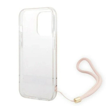 Etui Guess GUOHCP14LH4STP do Apple iPhone 14 Pro 6,1" różowy/pink hardcase 4G Print Strap