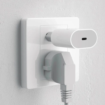 Dudao 20W USB-C Wandladegerät mit Kabel – Weiß