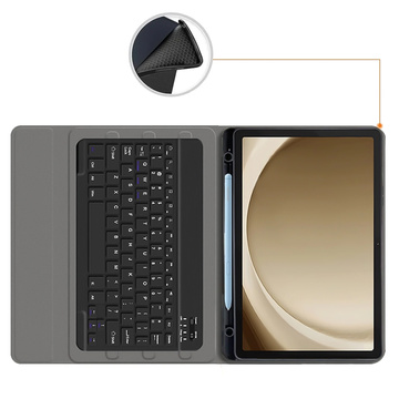 Etui z klawiaturą do Samsung Galaxy Tab A11+ (X310/X315/X316) i A9+ 2023 11" (X210/X215/X216) klawiatura Bluetooth na magnes Alogy Czarne