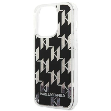 Etui Karl Lagerfeld KLHCP14XLMNMK für iPhone 14 Pro Max 6,7" Hardcase Liquid Glitter Monogram Czarny/Schwarz
