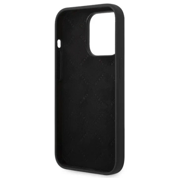 "Etui Guess GUHCP14XSLTGK iPhone 14 Pro Max 6,7\" Czarny/Black Hardcase Silicone Triangle"