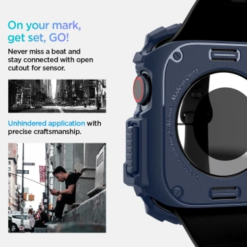 ETUI DO APPLE WATCH 10 (46MM) GRANATOWE NAVY BLUE SPIGEN RUGGED ARMOR 