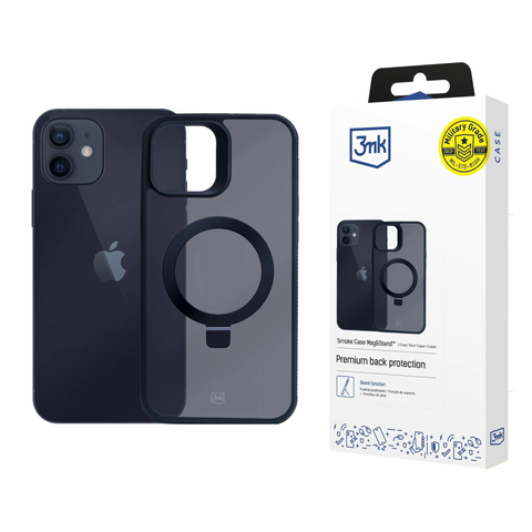 Etui na Apple iPhone 12 / iPhone 12 Pro - 3mk Smoke Case Mag&Stand Czarne