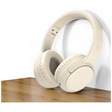 Słuchawki Bluetooth 5.3 USAMS Yun Series Nauszne Beżowe