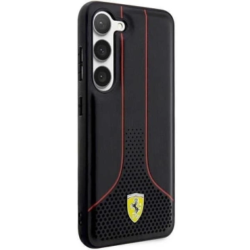 Ferrari Hülle für Samsung Galaxy S23 Plus HardCase perforiert 296-P schwarz