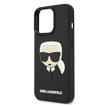 Etui ochronne na telefon Karl Lagerfeld KLHCP13LKH3DBK do Apple iPhone 13 Pro / 13 6,1" czarny/black hardcase 3D Rubber Karl`s Head