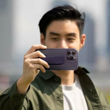 Etui na telefon UNIQ Heldro Mount do Apple iPhone 14 Pro Max 6,7" fioletowy/fig purple