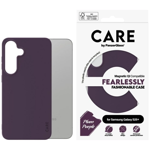 CARE Case für Samsung Galaxy S25 von PanzerGlass Fashion Qi Lila