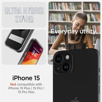 Spigen Ultra Hybrid S MagSafe Hülle mit Ständer für iPhone 15 – Schwarz