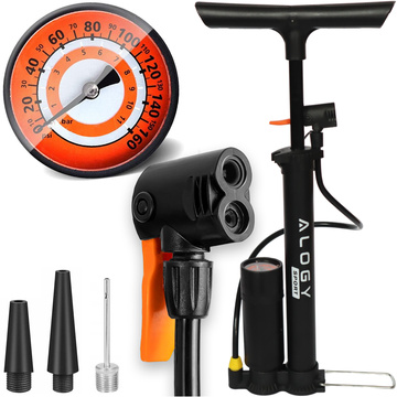Pompka rowerowa 160psi z manometrem uchwytem ręczna przenośna do roweru wentyli Presta Schrader Alogy Czarna