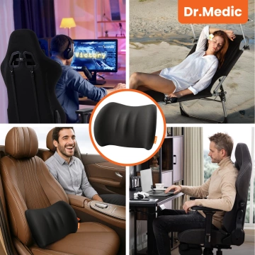 Poduszka do Samochodu pod Plecy Lędźwie DR.MEDIC LumbarRelax™ Ergonomiczna poduszka lędźwiowa na fotel krzesło do auta dla kierowcy pasażera